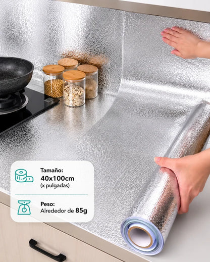 PAPEL DE ALUMINIO AUTOADHESIVO DE COCINA - OFERTA ESPECIAL 2X1